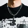 Collar Apilado de Doble Capa con Cruz para Hombres y Mujeres, Moda de Alta Gama Otoño e Invierno, Cadena Versátil para Suéter, Cadena de Clavícula Hip-Hop Callejero