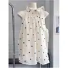 Chaleco sin mangas con cuello halter de lunares dulces estilo coreano para mujer, Top camisa adelgazante nuevo de verano 2026