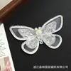 Super Fada e Linda Borboleta Simulada Artesanal DIY Acessórios de Cabelo, Materiais Decorativos de Malha com Strass Estilo Fashionable Ins