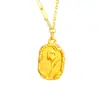 Collar Marca Flor de Tulipán para Mujer Retro Romántico Dorado Cuadrado Cadena para Clavícula Diseño de Nicho de Lujo Ligero Regalo de Cumpleaños
