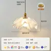 Lustre de Quarto Estilo Creme Pétala Francesa, Nova Luminária Acrílica para Sala de Jantar, Luminária Pendente Criativa Artística para Balcão de Bar com Proteção Ocular
