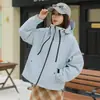 Chaqueta 3 en 1 estilo montaña para hombre, abrigo holgado con capucha para exteriores para hombres menudos, chaqueta corta de montañismo cortavientos e impermeable para mujer
