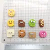Biscoitos com expressão de desenho animado comida brincar joias de resina diy cola de creme acessório de cabelo grampo de cabelo copo de água buraco sapatos acessórios material