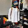 Camiseta de Manga Larga Pesada Estampado Floral Gris para Hombre, Sudadera de Cuello Pequeño para Primavera y Otoño, Camiseta Básica de Hombro Normal con Cuello Redondo