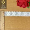 Renda de Bordado de Bolinhas em Seda Branca Leite 2,5cm Acessórios para Roupa de Criança Bainha de Saia e Punho DIY Feito à Mão em Estoque
