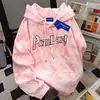 Sudadera con capucha de diseño americano moderno y genial, elegante, para mujer, tie-dye, Otoño e Invierno 2025, Nuevo, Estampado de letras, Top para estudiante