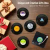 Posavasos creativos retro para discos de vinilo, almohadillas aislantes antideslizantes de colores, manteles individuales para CD, productos transfronterizos, fábrica de productos de plástico.