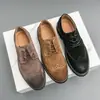 Zapatos de Cuero para Hombre Amazon Estilo Europeo y Americano Gamuza Estilo Británico Brogue Zapatos Casuales Tallas Grandes Zapatos de Hombre para Exportación