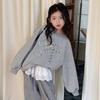 Conjunto de Roupa para Meninas Primavera e Inverno 2026 Novo Conjunto de Moletom Estiloso para Crianças Maiores, Conjunto Esportivo de Duas Peças com Forro de Fleece e Espessado