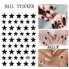 Pegatinas de uñas de celebridad de Internet pegatinas de uñas de amor pegatinas de uñas de corazón de durazno pegatinas de uñas de estrella Awn calcomanías de uñas francesas extremadamente V