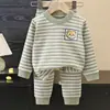 Conjunto de Ropa Interior Térmica de Lana para Niños Ropa de Otoño de Seda para Bebé Pantalones de Otoño Niños Medianos y Grandes Pijamas de Invierno Cepillados por Ambos Lados Venta al por Mayor