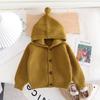 Suéter para Niños Otoño e Invierno Nuevo Estilo Niños y Niñas con Capucha Tejido Canalé Cárdigan Chaqueta de Manga Larga a la Moda Estilo Coreano Comercio Exterior