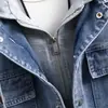 Novedad Primavera y Otoño 2022 Ropa Casual con Capucha de Mezclilla para Jóvenes Top Hombres Falso Dos Piezas Top Atractivo y Moderno