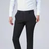 Calça Versátil para Negócios com Caimento Levemente Maduro Afinando Perna Reta Nova Coleção Primavera Outono Roupa para Pais de Meia-Idade Calça Casual com Elasticidade Quatro Vias