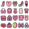 Niña Linda Ropa Rosa Tela Bordada Bolsa con Forma de Corazón Zapatos Parche para Vestir Estrella de Cinco Puntas Sello Bordado