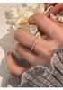 Anillo abierto con lazo estilo Minute para mujer, ligero, lujoso, de alta gama, con diseño de nicho, moderno y combinable.
