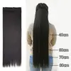 Extensiones de cabello lacio de una pieza con 5 clips para estilo Hanfu antiguo y peinados de estudio fotográfico, cabello lacio largo