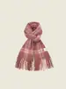 Bufanda de Cuadros Retro con Borlas Estilo Japonés 2024 para Mujer, Cálida de Invierno, Versátil, para Estudiantes, Parejas