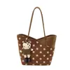 Bolsa tote feminina super estilosa com bolinhas da moda, novo modelo 2026, bolsa de ombro de grande capacidade, versão coreana, adequada para o trabalho, bolsa de ombro