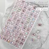 2022 nueva joyería para uñas Diamante Super Brillante K9 rectangular Aurora fondo puntiagudo Montón de Cristales de Diamante Red de Diamantes para uñas Diamante