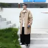 Casaco casual de comprimento médio para primavera e outono, esportivo masculino, personalizado, estilo Hong Kong, estilo japonês coreano, elegante, bonito, solto, jaqueta