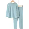 Conjunto de Roupa Íntima Térmica de Veludo Quente para Crianças com Fibra Autoaquecível Roupas Quentes de Outono para Meninos Calças de Outono e Inverno Top Quente para Meninas