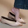 Sapatos de Salto Baixo Bico Fino Estilo Retrô para Mulheres, Novo Design de Nicho Verão 2026, Sapatos Baixos Femininos para Combinar com Saias