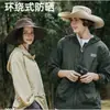 Sombrero Impermeable para Exteriores de Secado Rápido con Ala Ancha para Camping y Senderismo para Mujeres, Adelgazante del Rostro, Protección UV, Sombrero de Vaquero Occidental de Pescador para Hombres