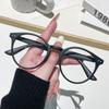 Novos Óculos de Aro Redondo, Estilo Retrô Artístico, Óculos Lisos, Mesmo Estilo dos do Xiaohongshu, Aro Redondo Pequeno, Óculos Lisos Anti Luz Azul