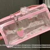 Estuche Transparente Súper Lindo de Panda de Fresa Estilo Ins de Alto Valor para Estudiantes Gran Capacidad Almacenamiento de Papelería Estuche