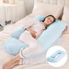 Almohada de Embarazo Amazon Protector de Cintura Almohada Inclinada para Dormir de Lado Almohada para Dormir de Embarazo en Forma de J Removible y Lavable Almohada de Embarazo Transfronteriza
