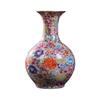 Vaso de Flores Esmaltado Cerâmico Jingdezhen Chinês para Casa Sala de Estar Entrada Enfeites de Vaso Decorações Artesanais