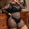 YD5065 Estilo Europeo y Americano Ropa Interior Sexy Mono de Calavera para Halloween Mono de Malla Sexy Spice Girl