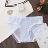Calzones de Seda de Hielo para Mujer, Sin Costuras, de Cintura Media, Levanta Glúteos, con Ribete de Encaje Sexy, Transpirables, de Algodón Puro, Antibacterianos, Tallas Grandes para Mujer