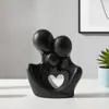 Estatuilla Familiar Negra de Nuevo Producto Transfronterizo Adornos Decoraciones de Arte para Escritorio de Hogar y Oficina Artesanías de Resina