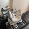 Mochila Feminina Estilo Coreano 2023 Nova Nicho Moda Simples Multifuncional Bolsa de PU Bolsa de Mão Bolsa de Ombro Casual