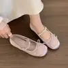 Zapatos Mary Jane Satinados para Mujer que Aumentan la Altura, para Mujeres Bajitas, Nuevos 2025 Primavera/Otoño Estilo Ballet Retro Francés Zapatos de Suela Gruesa