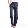 Pantalones Casuales de Algodón y Lino de Talla Grande Transfronterizos Verano 2024 para Mujer Estilo Casual con Tirantes Pantalones Rectos Ebaywish