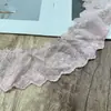 Ribete de volantes de encaje de algodón bordado con lazo de 7 cm de ancho para ropa, juguetes, cojines de sofá de tela y accesorios para mascotas