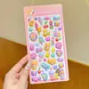 Adesivos de Bolha 3D Relevo Desenho Animado Criativos Fofos Adesivos Adesivos de Cristal para Decoração de Diário