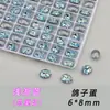 Ovos de pombo K9 de alta qualidade 6*8mm corte ninho de pássaro grandes decorações de diamante brilhante de alta transparência com base pontiaguda para nail art