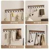 Colgador de Ropa Estilo Medieval en la Entrada al Vestíbulo, Colgadores de Madera para Ropa y Sombreros Montados en la Pared Sin Taladrar