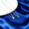 Collar de Zirconia Estilo Bosque Lujo Ligero Cadena de Clavícula para Mujer Estilo Hada Fresca Pequeña Colgante de Borla Super Brillante