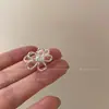 Anillo Abierto Flor de Perla Hueca para Mujer, Diseño de Nicho, Anillo Vintage, Súper Hermoso, Lujo Ligero, Anillo de Dedo Índice de Gama Alta