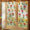 Xc9023 Comércio Exterior Laser Tulipa Romântica Decoração de Casa Embelezamento Eletrostática Aderência Adesivo de Vidro Atacado Sem Cola