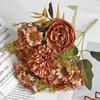 Imitação de flores Peônia europeia Flor de noiva Segurando flores Decoração para sala de estar Buquê de flores Arranjo de flores para casamento