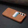 Funda de Teléfono de Piel de Cordero con Tacto Suave e Inserto para Tarjetas Adecuada para Samsung S25Ultra Media Cubierta A55/A54 Anti-Caída A15/A35