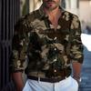 Camisa de hombre nueva europea y americana, camisa de manga larga con estampado digital de otoño e invierno para hombre, camisa casual de comercio exterior para hombre