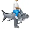 Disfraz inflable de dinosaurio personalizable traje de tiburón alienígena Halloween disfraz divertido para actuación decoración de fiesta