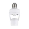 Portalámparas con Sensor E27 Detección de Cuerpo Humano por Infrarrojos Iluminación Inteligente Interruptor con Retardo Pasillo Hogar Ahorro de Energía Radar